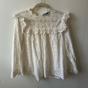 Zara eyelet blouse